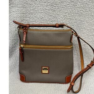 Dooney & Bourke Grey Pebbled Grain Leather Crossbody #68982
